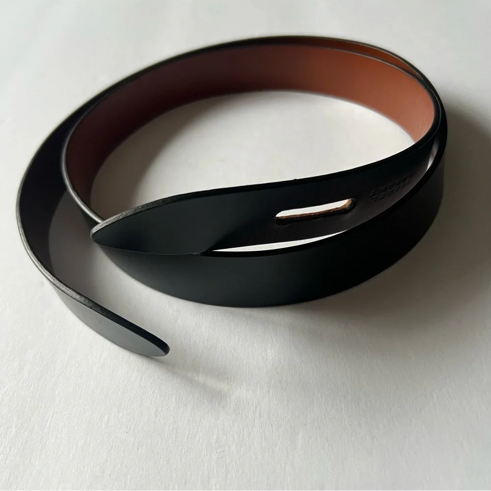 Isabel Marant Reversible Black and Brown Leather Knot Belt